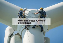 2023年欧洲杯足球赛程表,2023年欧洲杯足球赛程表图