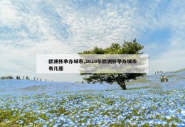 欧洲杯承办城市,2020年欧洲杯举办城市有几座