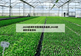 2024欧洲杯完整赛程表最新,2024欧洲杯百度百科