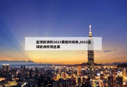 篮球欧洲杯2023赛程时间表,2022篮球欧洲杯预选赛